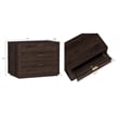 Evelyn Modern 32 Brown Nightstand 4.0 with 6 Full Extension Drawers- Set of 2