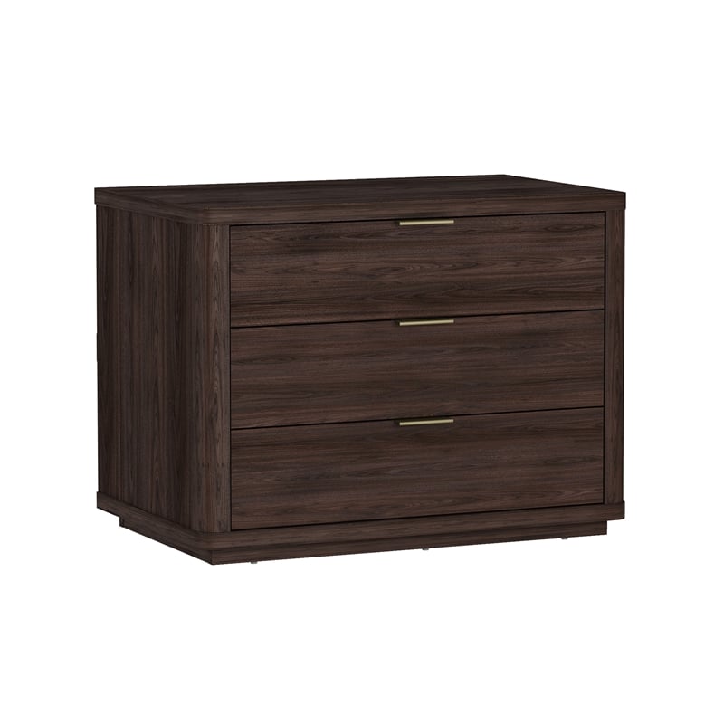 Evelyn Modern 32 Brown Nightstand 4.0 with 6 Full Extension Drawers- Set of 2