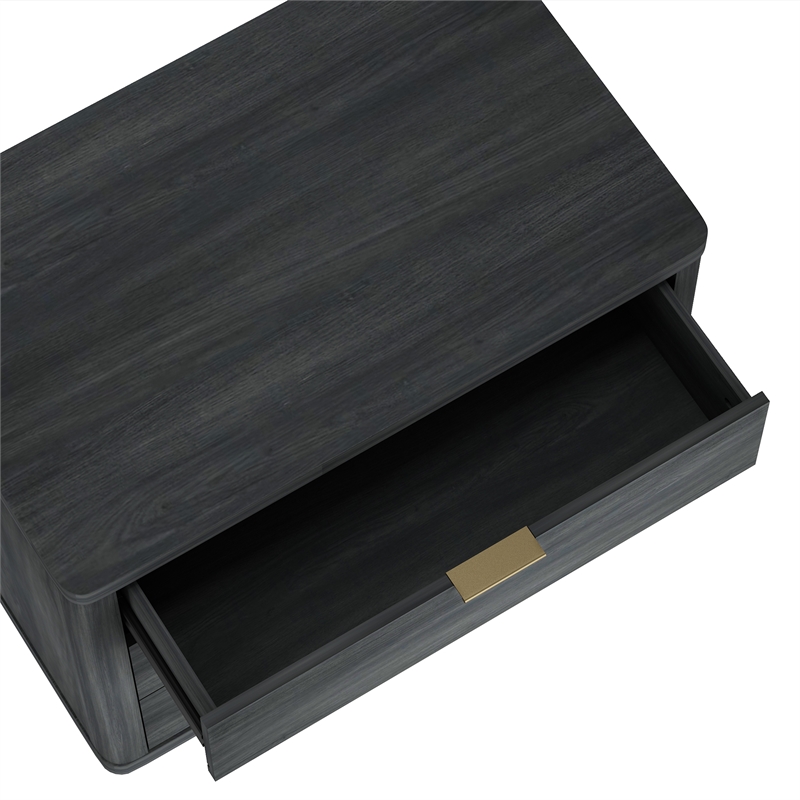 Evelyn Modern 32 Gray Nightstand 4.0 with 6 Full Extension Drawers- Set of 2