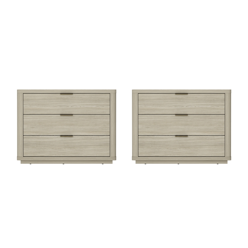 Evelyn Modern 32 Natural Nightstand 4.0 with 6 Full Extension Drawers- Set of 2