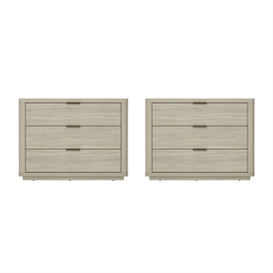 Evelyn Modern 32 Natural Nightstand 4.0 with 6 Full Extension Drawers- Set of 2