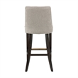 Beever Taupe Chenille Barstool with Rubberwood Legs - Set of 2