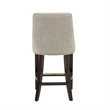 Beever Taupe Chenille Counter Stool  with Rubberwood Legs - Set of 2