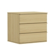 Molly Modern Nightstand with 6 Drawers in Natural Oak - Set of 2