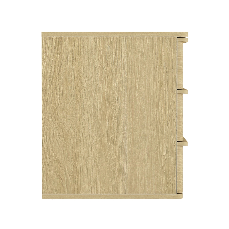 Molly Modern Nightstand with 6 Drawers in Natural Oak - Set of 2