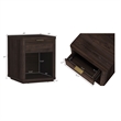 Evelyn Modern Nightstand with 2 Full Extension Drawers in Brown - Set of 2