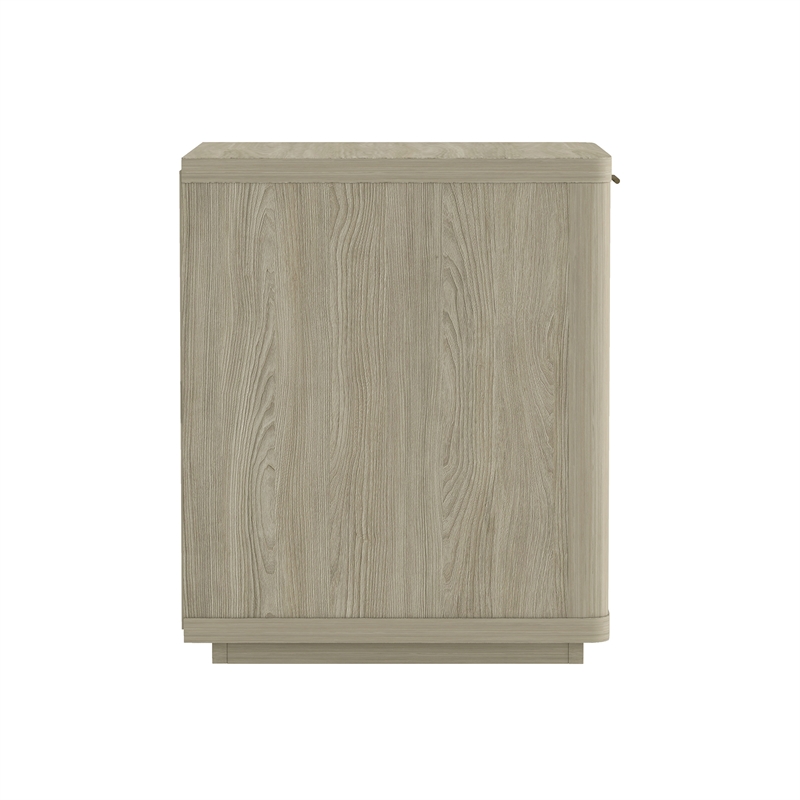 Evelyn Modern Nightstand with Full Extension Drawer in Natural (Set of 2)