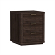 Evelyn Modern Nightstand with 6 Full Extension Drawers in Brown - Set of 2