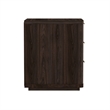 Evelyn Modern Nightstand with 6 Full Extension Drawers in Brown - Set of 2