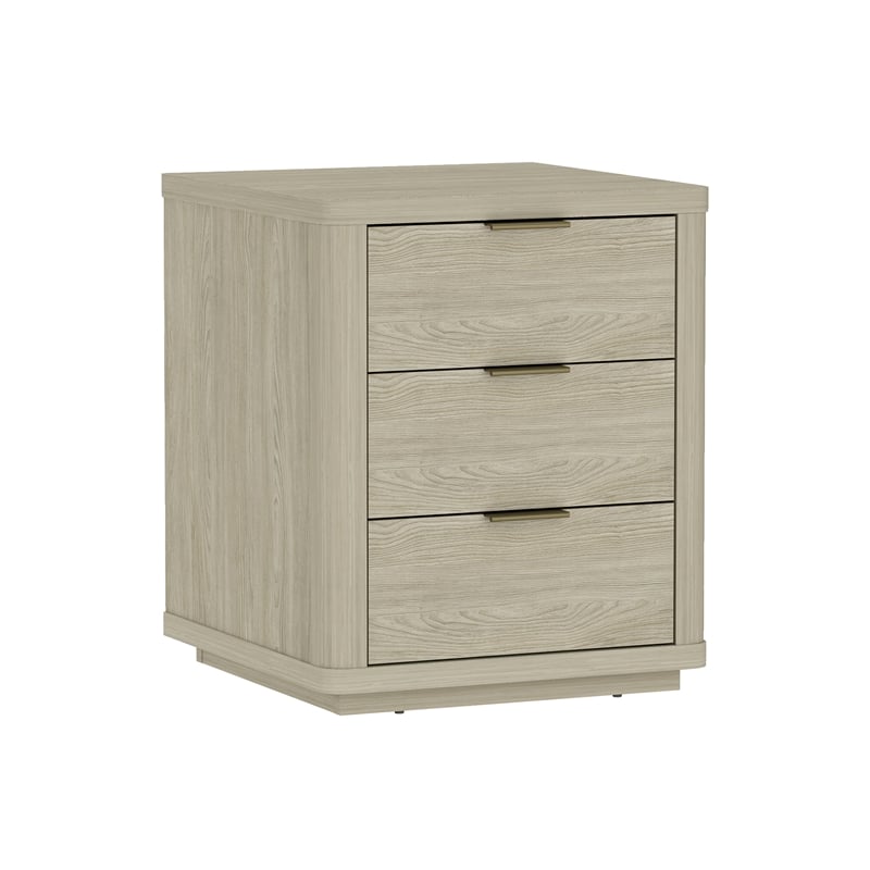 Evelyn Modern Nightstand with 6 Full Extension Drawers in Natural - Set of 2