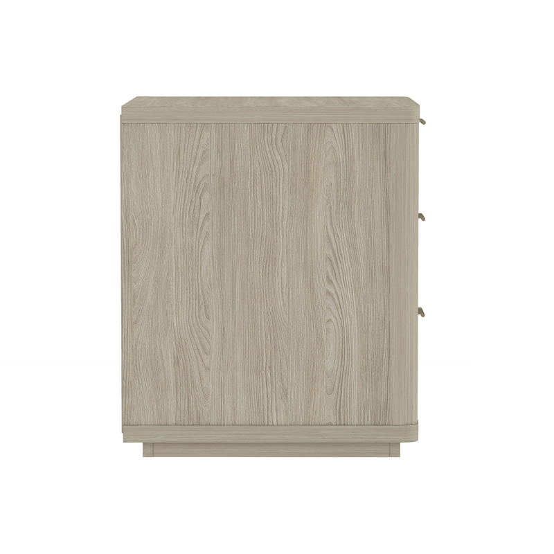 Evelyn Modern Nightstand with 6 Full Extension Drawers in Natural - Set of 2