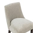 Beever Taupe Chenille Counter Stool  with Rubberwood Legs - Set of 3
