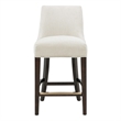Beever Cream Chenille Counter Stool  with Rubberwood Legs