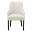 Beever Cream Chenille Dining Armchair with Rubberwood Legs