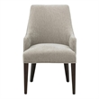 Beever Taupe Chenille Dining Armchair with Rubberwood Legs