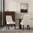 Beever Cream Chenille Dining Chair with Rubberwood Legs - Set of 2
