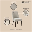 Beever Taupe Chenille Dining Chair with Rubberwood Legs - Set of 2