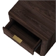 Evelyn Modern Nightstand with 1 Full Extension Drawer in Brown