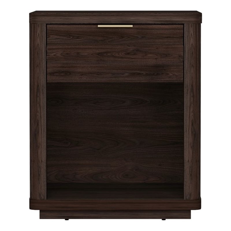 Evelyn Modern Nightstand with 1 Full Extension Drawer in Brown