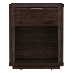 Evelyn Modern Nightstand with 1 Full Extension Drawer in Brown