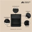 Evelyn Modern Nightstand with 1 Full Extension Drawer in Charcoal Grey