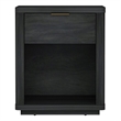 Evelyn Modern Nightstand with 1 Full Extension Drawer in Charcoal Grey