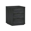 Evelyn Modern Nightstand with 3 Full Extension Drawers in Charcoal Grey