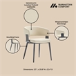 Luce Sand Textured Leatherette Dining Chair with Metal Legs - Set of 2