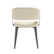 Luce Sand Textured Leatherette Dining Chair with Metal Legs - Set of 4