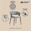 Luce Stone Grey Textured Leatherette Dining Chair with Metal Legs