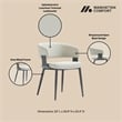 Luce Oatmeal Textured Leatherette Dining Chair with Metal Legs - Set of 2