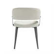 Luce Oatmeal Textured Leatherette Dining Chair with Metal Legs - Set of 2