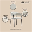 Belle Oatmeal Textured Leatherette Dining Chair with Metal Legs - Set of 2