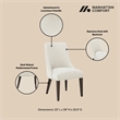 Beever Cream Chenille Dining Chair with Rubberwood Legs - Set of 4