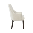Beever Cream Chenille Dining Armchair with Rubberwood Legs - Set of 2