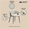 Luce Oatmeal Textured Leatherette Dining Chair with Metal Legs - Set of 4