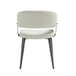 Luce Oatmeal Textured Leatherette Dining Chair with Metal Legs - Set of 4