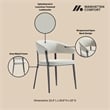 Belle Oatmeal Textured Leatherette Dining Chair with Metal Legs - Set of 4