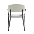 Belle Oatmeal Textured Leatherette Dining Chair with Metal Legs - Set of 4