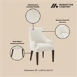 6-Piece Beever Cream Chenille Dining Chair and Arm Chair with Rubberwood Legs