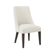 6-Piece Beever Cream Chenille Dining Chair and Arm Chair with Rubberwood Legs