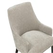 6-Piece Beever Taupe Chenille Dining Chair and Arm Chair with Rubberwood Legs