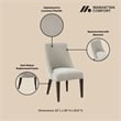 6-Piece Beever Taupe Chenille Dining Chair and Arm Chair with Rubberwood Legs