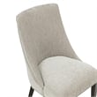 6-Piece Beever Taupe Chenille Dining Chair and Arm Chair with Rubberwood Legs
