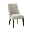 6-Piece Beever Taupe Chenille Dining Chair and Arm Chair with Rubberwood Legs