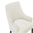 8-Piece Beever Cream Chenille Dining Chair and Arm Chair with Rubberwood Legs