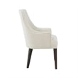8-Piece Beever Cream Chenille Dining Chair and Arm Chair with Rubberwood Legs