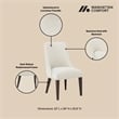 8-Piece Beever Cream Chenille Dining Chair and Arm Chair with Rubberwood Legs