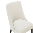 8-Piece Beever Cream Chenille Dining Chair and Arm Chair with Rubberwood Legs