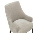 8-Piece Beever Taupe Chenille Dining Chair and Arm Chair with Rubberwood Legs
